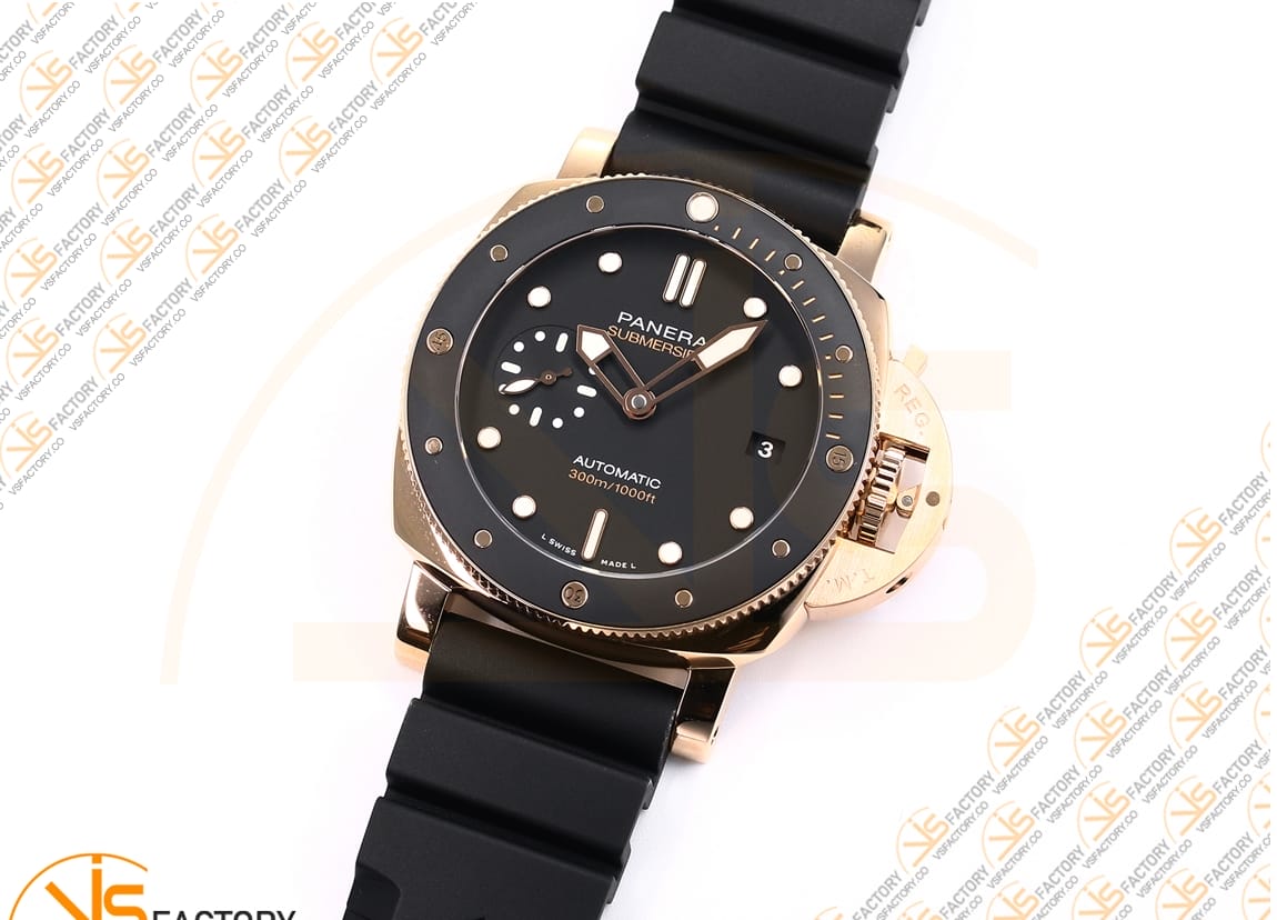 VS Factory Panerai Submersible PAM2164 42mm Black Dial Black Rubber P900 Movement - 图片 5