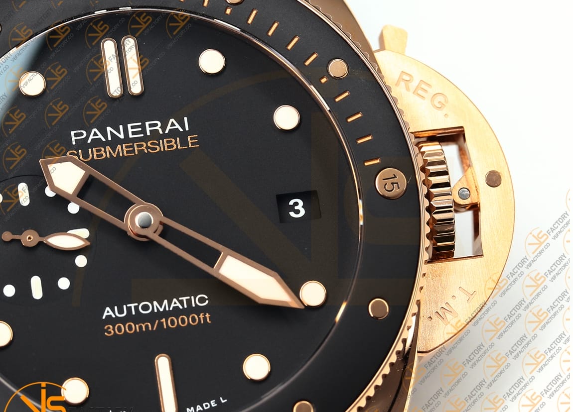 VS Factory Panerai Submersible PAM2164 42mm Black Dial Black Rubber P900 Movement - 图片 6