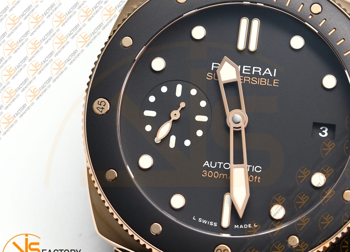 VS Factory Panerai Submersible PAM2164 42mm Black Dial Black Rubber P900 Movement - 图片 7