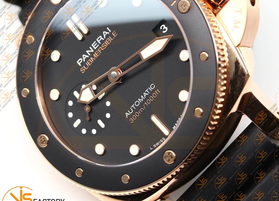 VS Factory Panerai Submersible PAM2164 42mm Black Dial Black Rubber P900 Movement - 图片 9