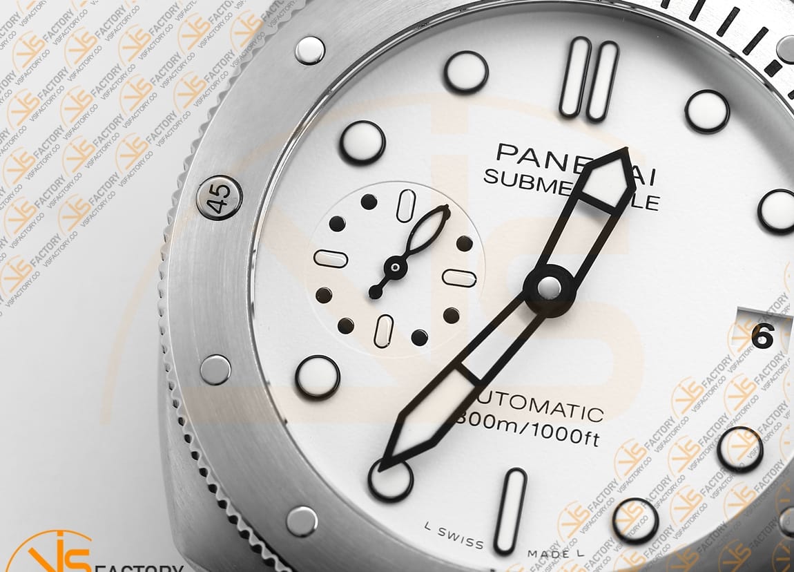 VS Factory Panerai Submersible PAM2223 White Dial Steel P.900 Movement - 图片 7