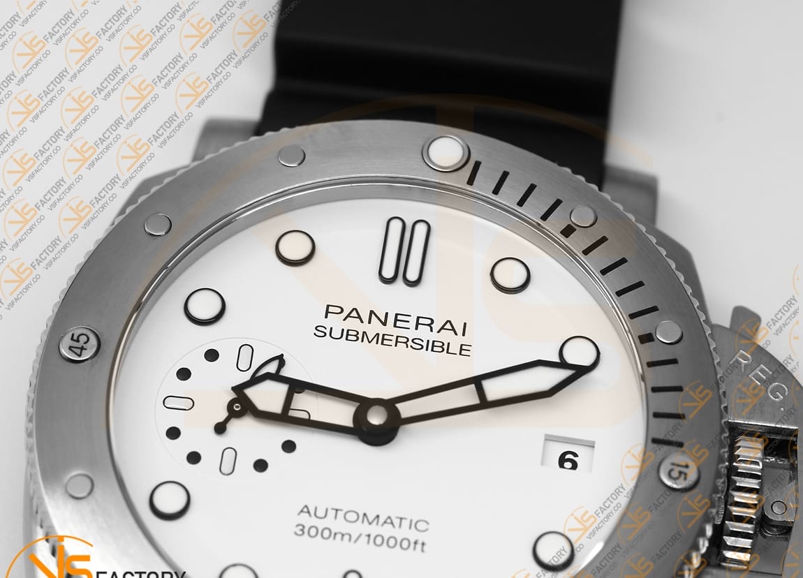 VS Factory Panerai Submersible PAM2223 White Dial Steel P.900 Movement - 图片 8