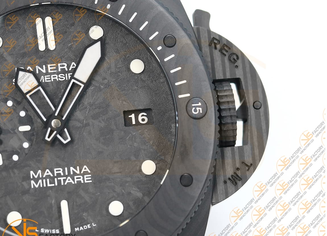 VS Factory Panerai Submersible PAM979 Black Dial Carbotech P.9000 Movement - 图片 6