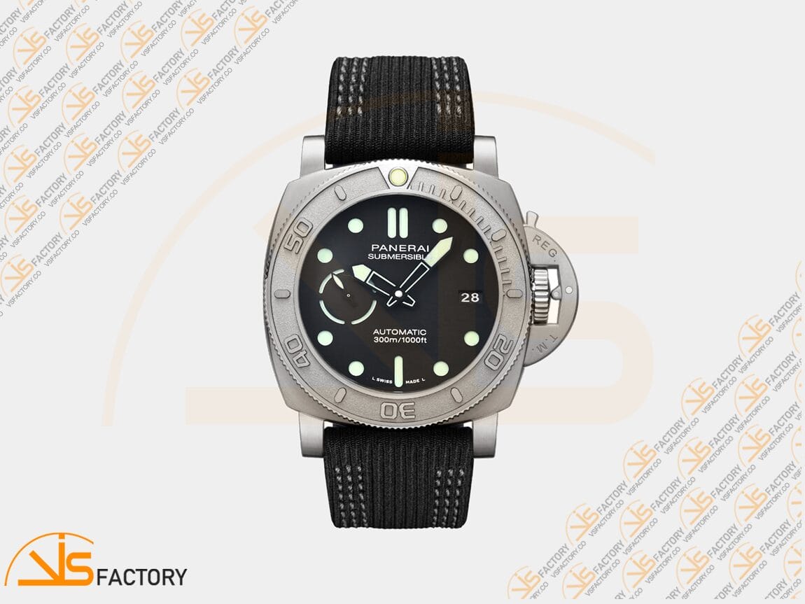 VS Factory Panerai Submersible PAM984 Mike Horn Black Dial Titanium P.9010 Movement - 图片 3