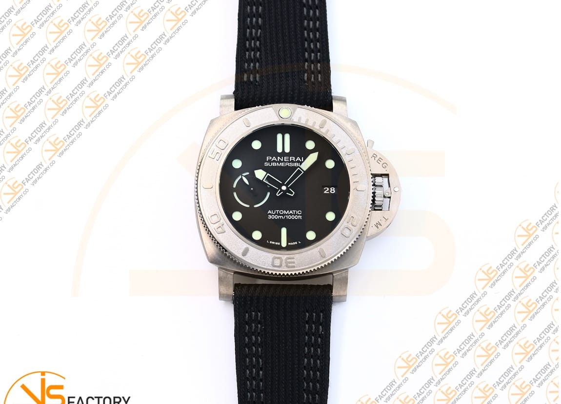 VS Factory Panerai Submersible PAM984 Mike Horn Black Dial Titanium P.9010 Movement - 图片 4
