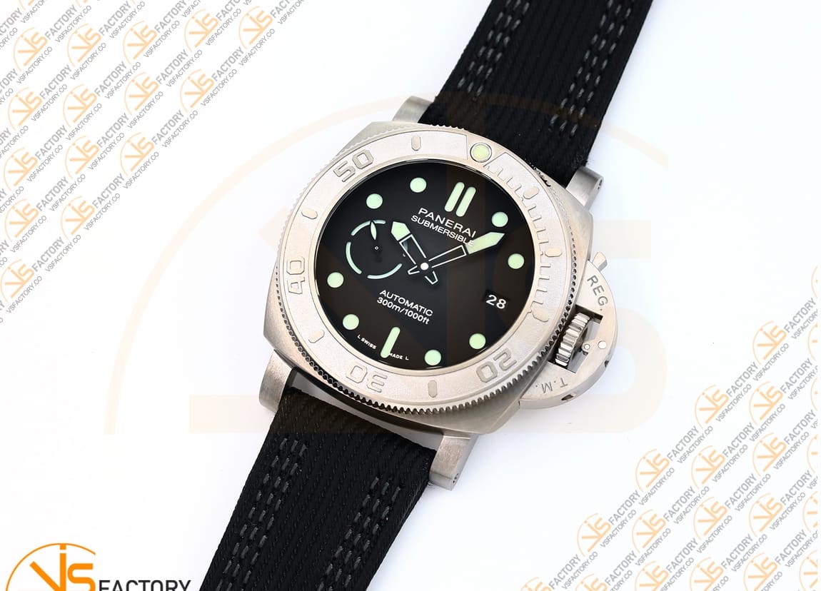 VS Factory Panerai Submersible PAM984 Mike Horn Black Dial Titanium P.9010 Movement - 图片 5