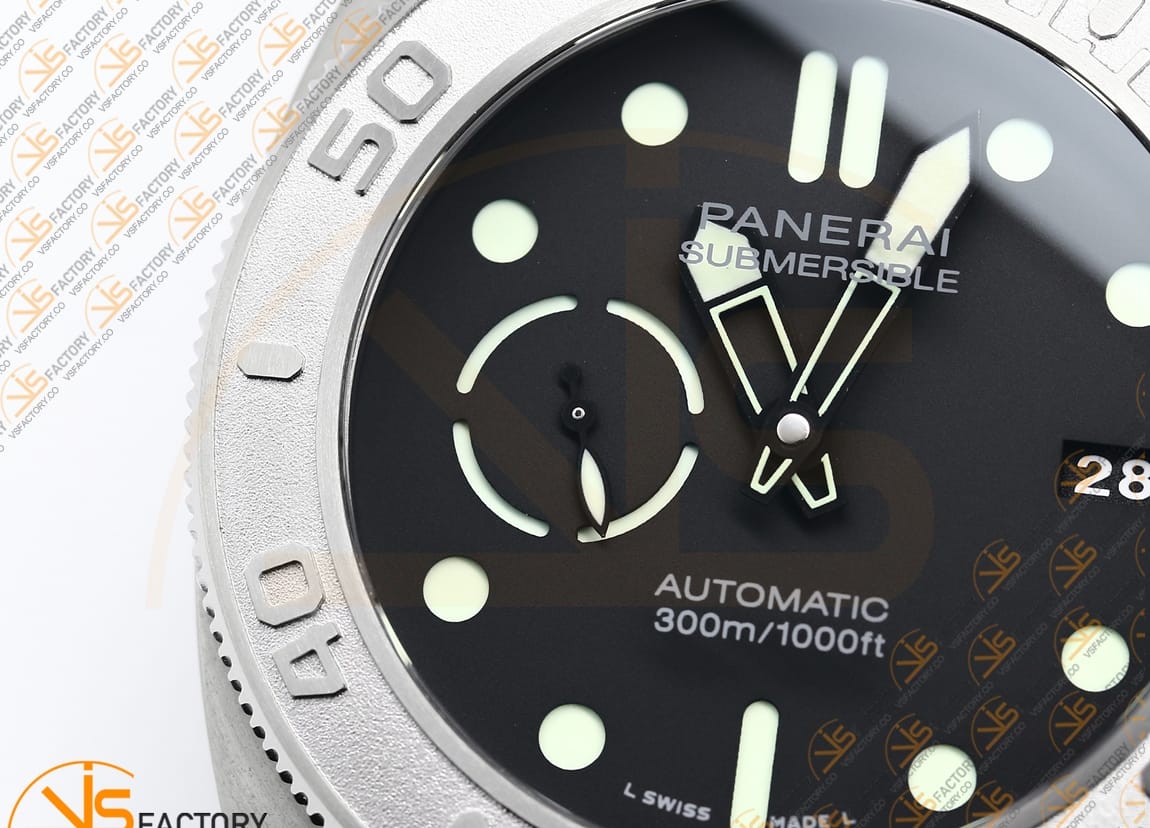 VS Factory Panerai Submersible PAM984 Mike Horn Black Dial Titanium P.9010 Movement - 图片 7
