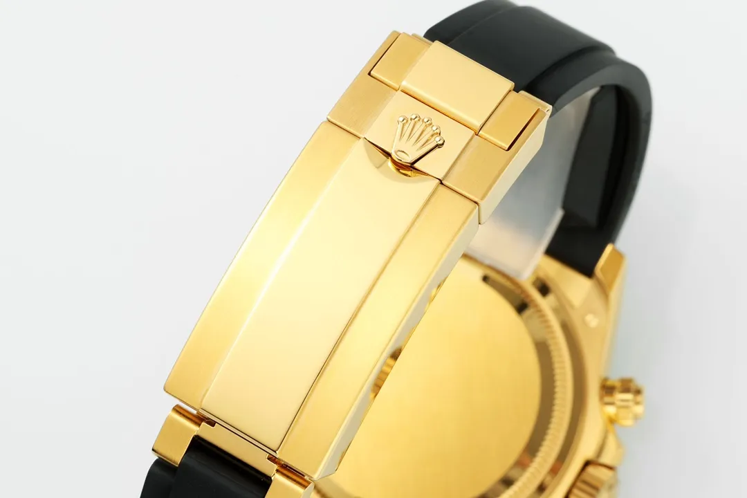 VS Factory Rolex Cosmograph Daytona 18K Yellow Gold Chronograph Watch with Champagne Dial, Strap - 图片 6