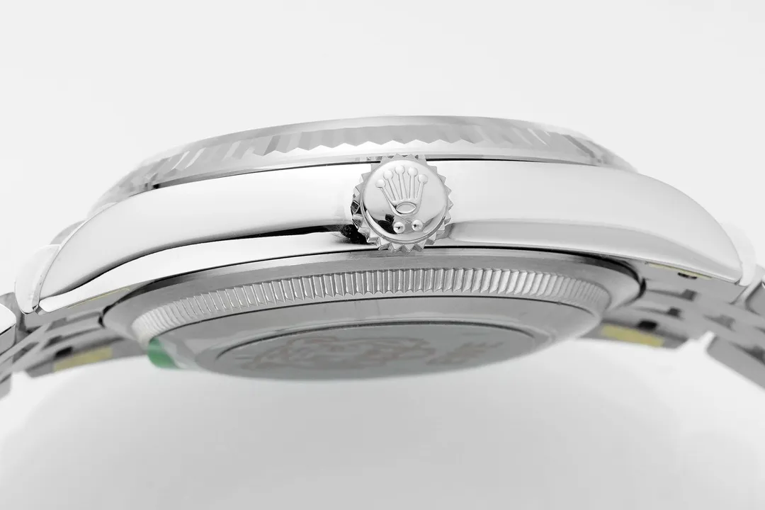VS Factory Rolex Datejust 36mm Green Palm Motif Dial Diamond Bezel Stainless Steel Jubilee Watch - 图片 6