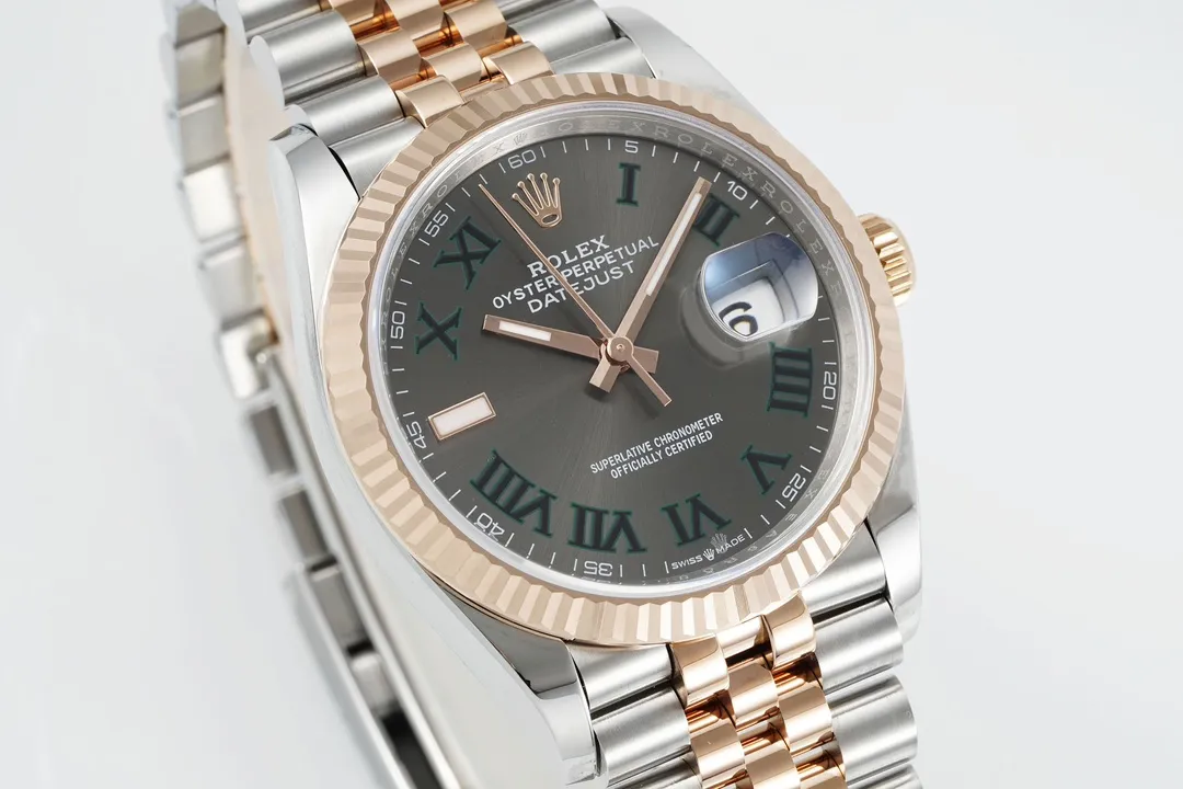 VS Factory Rolex Datejust 36mm Two-Tone Rose Gold and Stainless Steel Watch - 图片 2