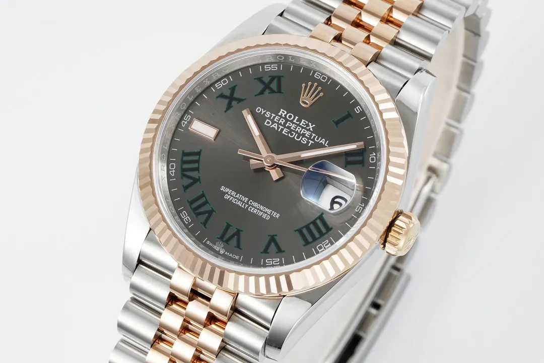 VS Factory Rolex Datejust 36mm Two-Tone Rose Gold and Stainless Steel Watch - 图片 3