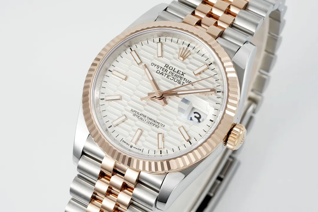 VS Factory Rolex Datejust 36mm Two-Tone Stainless Steel and Rose Gold Jubilee Bracelet Watch - 图片 3