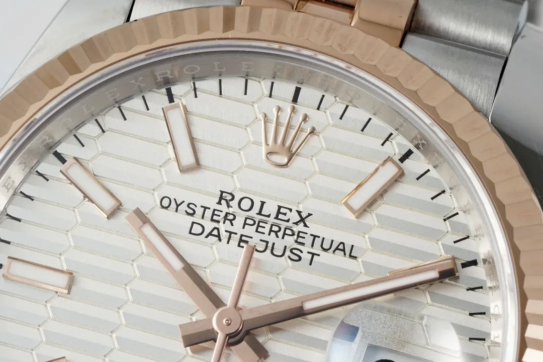 VS Factory Rolex Datejust 36mm Two-Tone Stainless Steel and Rose Gold Jubilee Bracelet Watch - 图片 4
