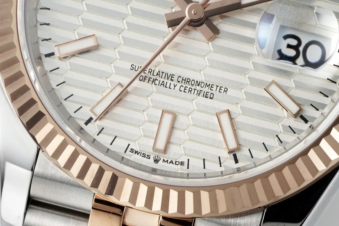 VS Factory Rolex Datejust 36mm Two-Tone Stainless Steel and Rose Gold Jubilee Bracelet Watch - 图片 5