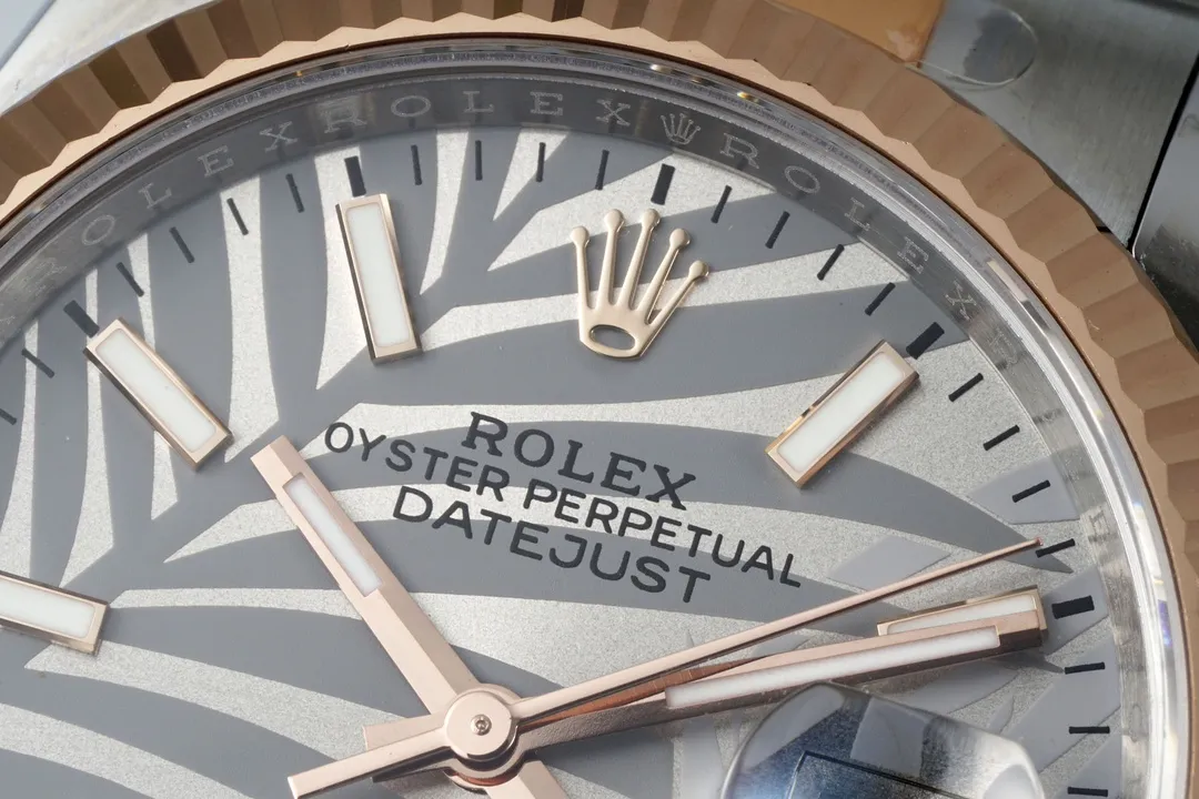VS Factory Rolex Datejust 36mm Two-Tone Stainless Steel and Rose Gold Oyster Bracelet Watch - 图片 3