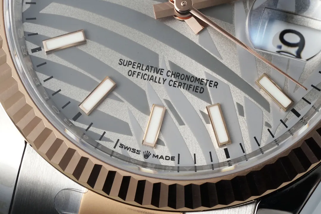 VS Factory Rolex Datejust 36mm Two-Tone Stainless Steel and Rose Gold Oyster Bracelet Watch - 图片 4
