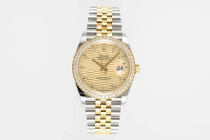 VS Factory Rolex Datejust 36mm Two-Tone Yellow Gold and Stainless Steel Diamond Watch