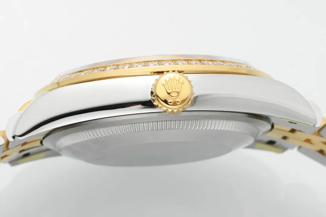 VS Factory Rolex Datejust 36mm Two-Tone Yellow Gold and Stainless Steel Diamond Watch - 图片 6