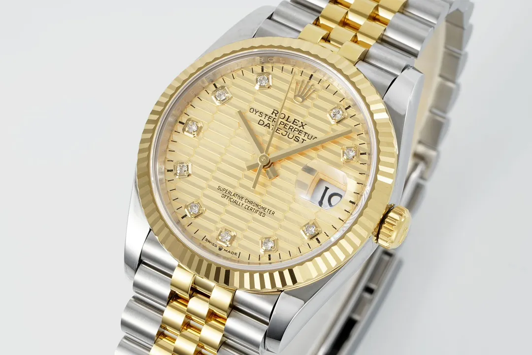 VS Factory Rolex Datejust 36mm Two-Tone Yellow Gold and Stainless Steel Jubilee Bracelet Watch - 图片 2