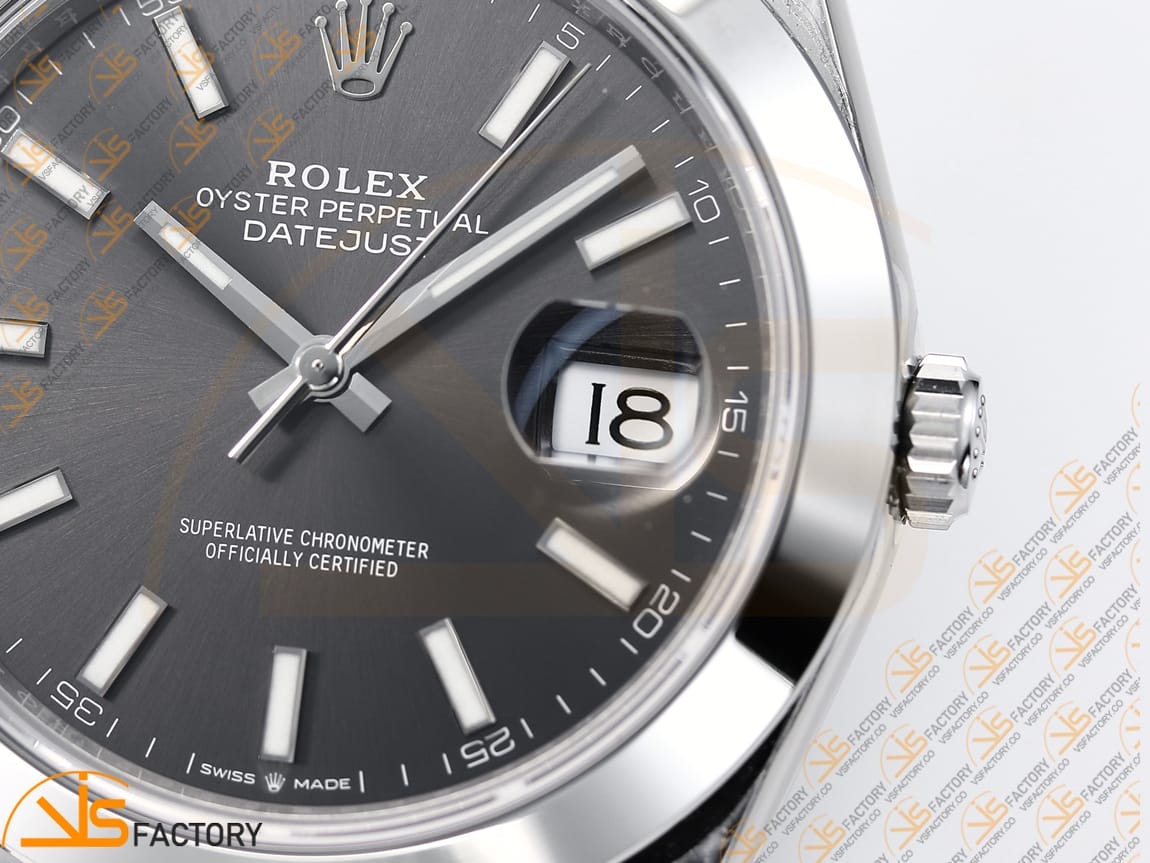 VS Factory Rolex DateJust 41 126330 Gray Dial 904L Steel VS3235 Movement - 图片 9