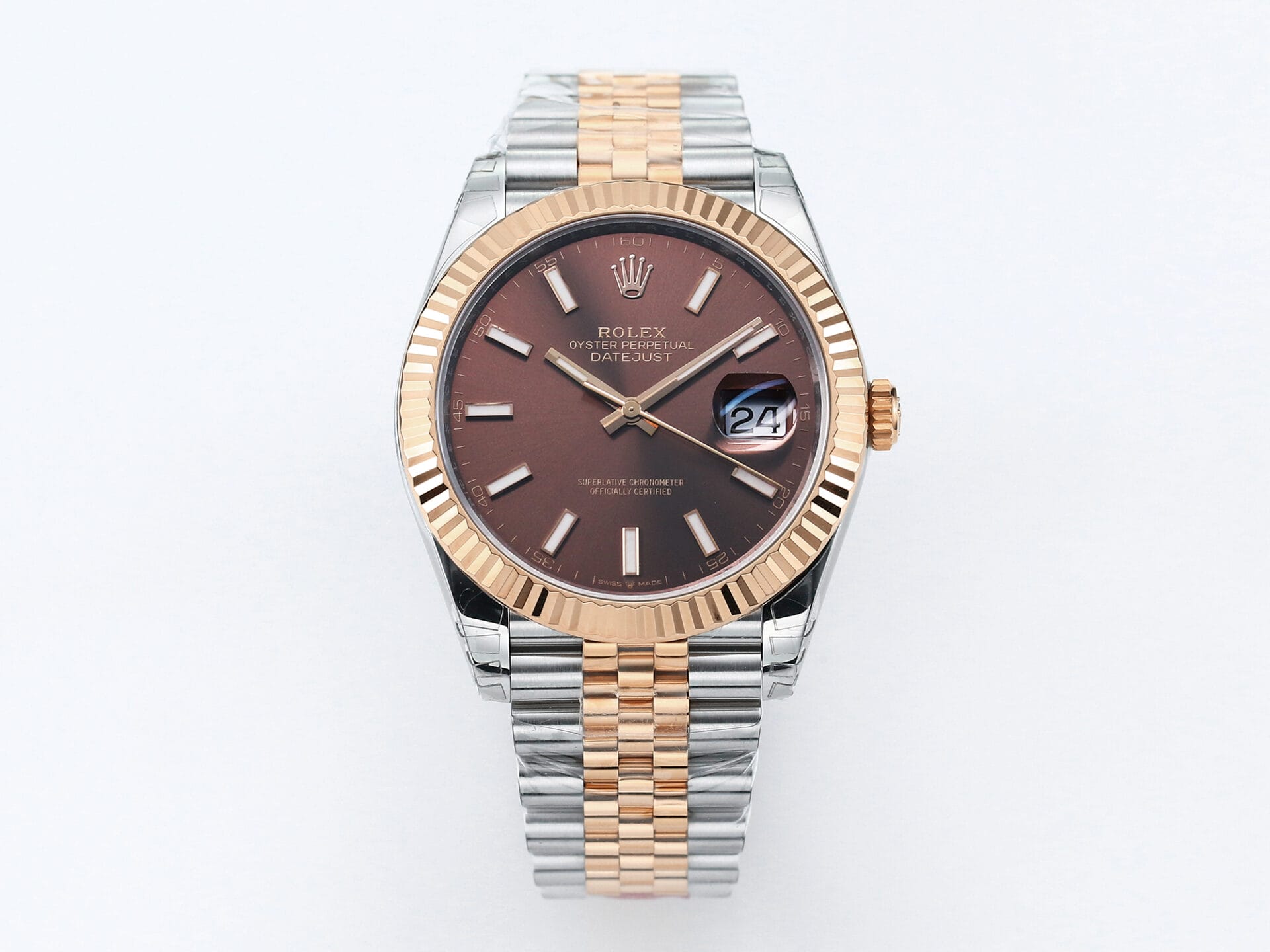 VS Factory Rolex DateJust 41 126331 Brown Dial SS RG VS3235 Movement
