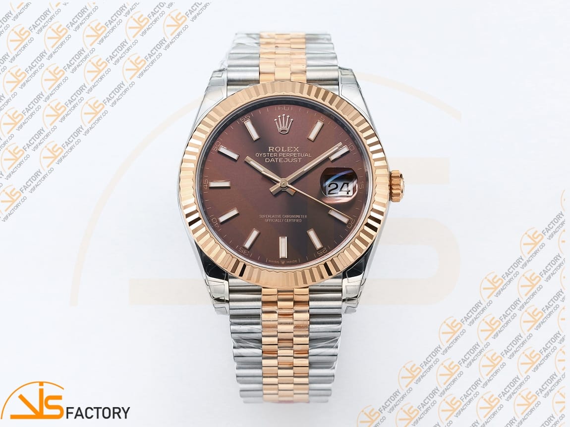 VS Factory Rolex DateJust 41 126331 Brown Dial SS RG VS3235 Movement - 图片 3