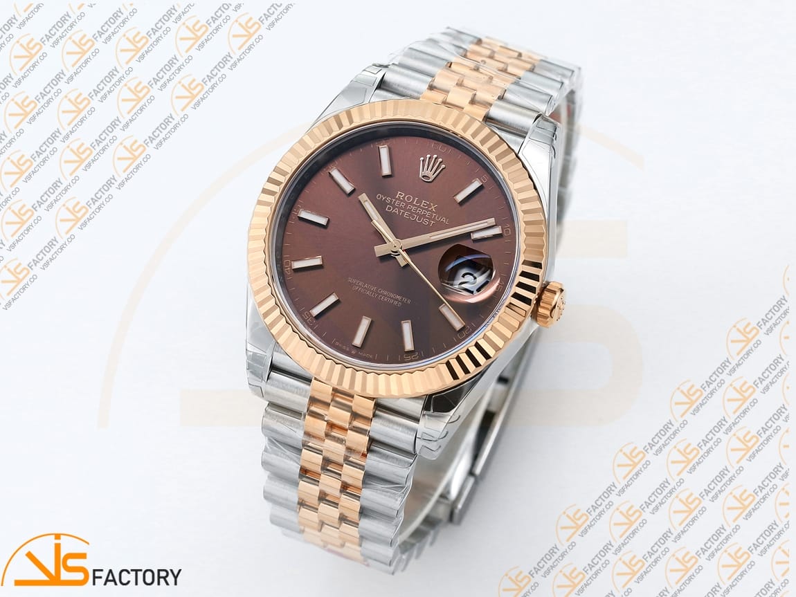 VS Factory Rolex DateJust 41 126331 Brown Dial SS RG VS3235 Movement - 图片 4