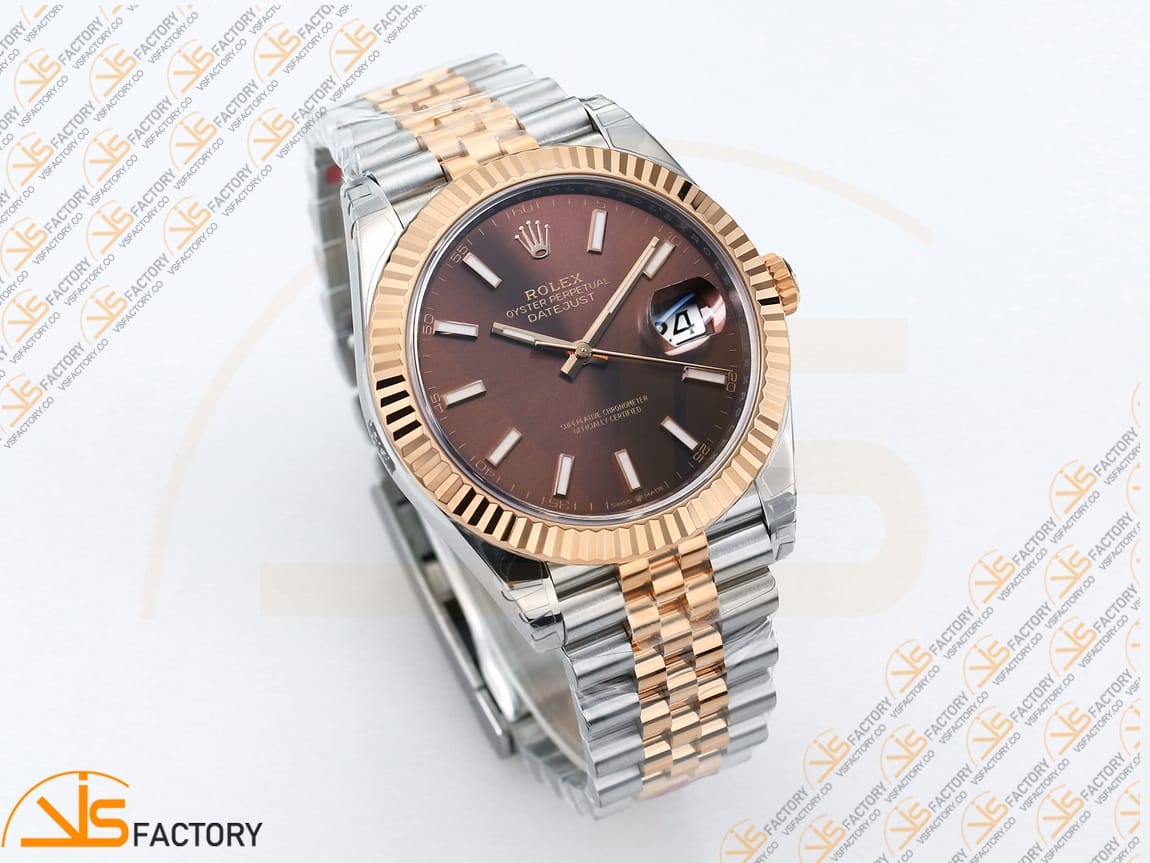 VS Factory Rolex DateJust 41 126331 Brown Dial SS RG VS3235 Movement - 图片 5