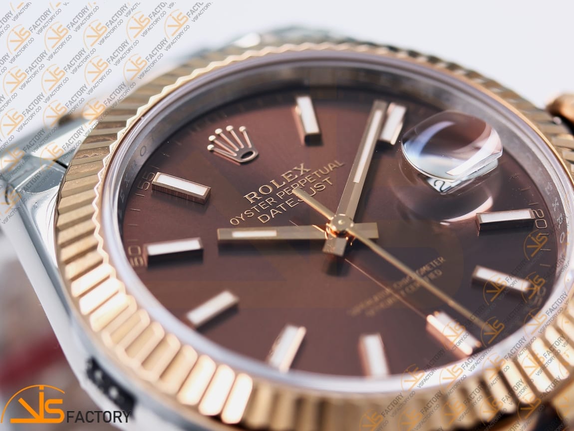 VS Factory Rolex DateJust 41 126331 Brown Dial SS RG VS3235 Movement - 图片 6