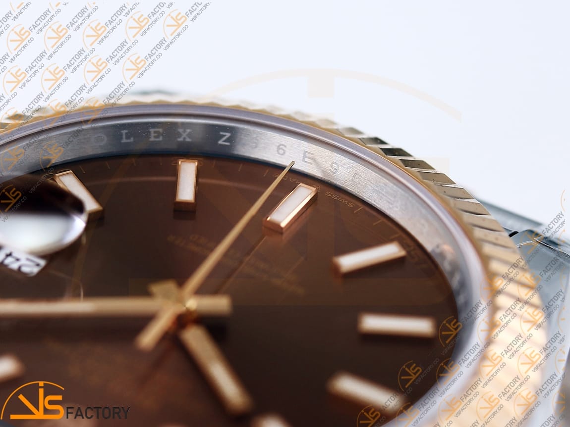 VS Factory Rolex DateJust 41 126331 Brown Dial SS RG VS3235 Movement - 图片 7