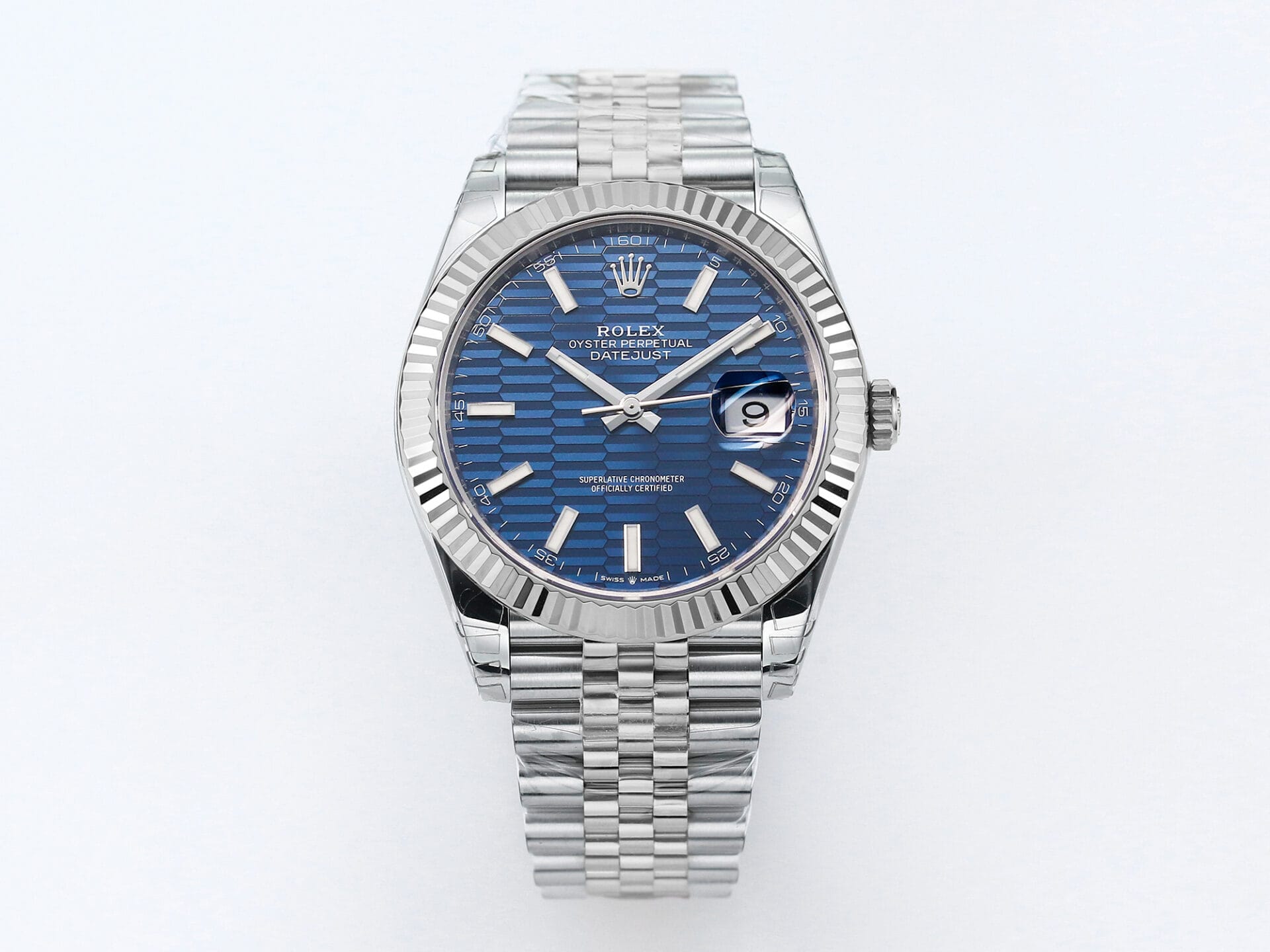 VS Factory Rolex DateJust 41 126334 Blue Textured Dial 904L Steel VS3235 Movement