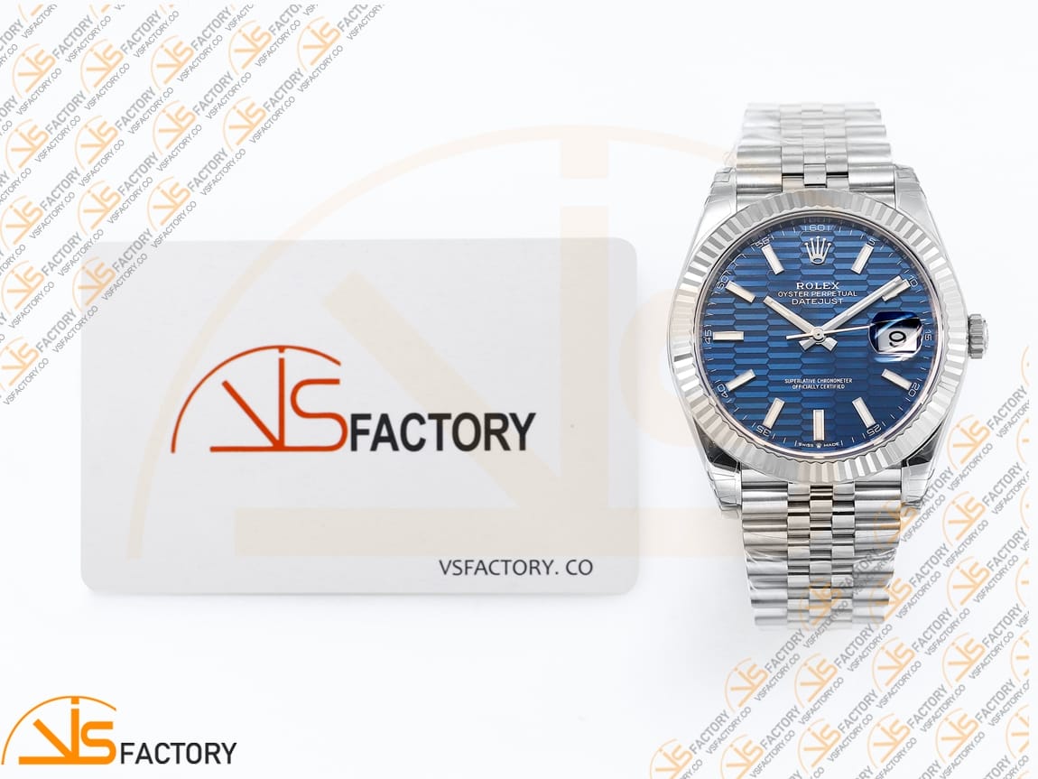VS Factory Rolex DateJust 41 126334 Blue Textured Dial 904L Steel VS3235 Movement - 图片 2