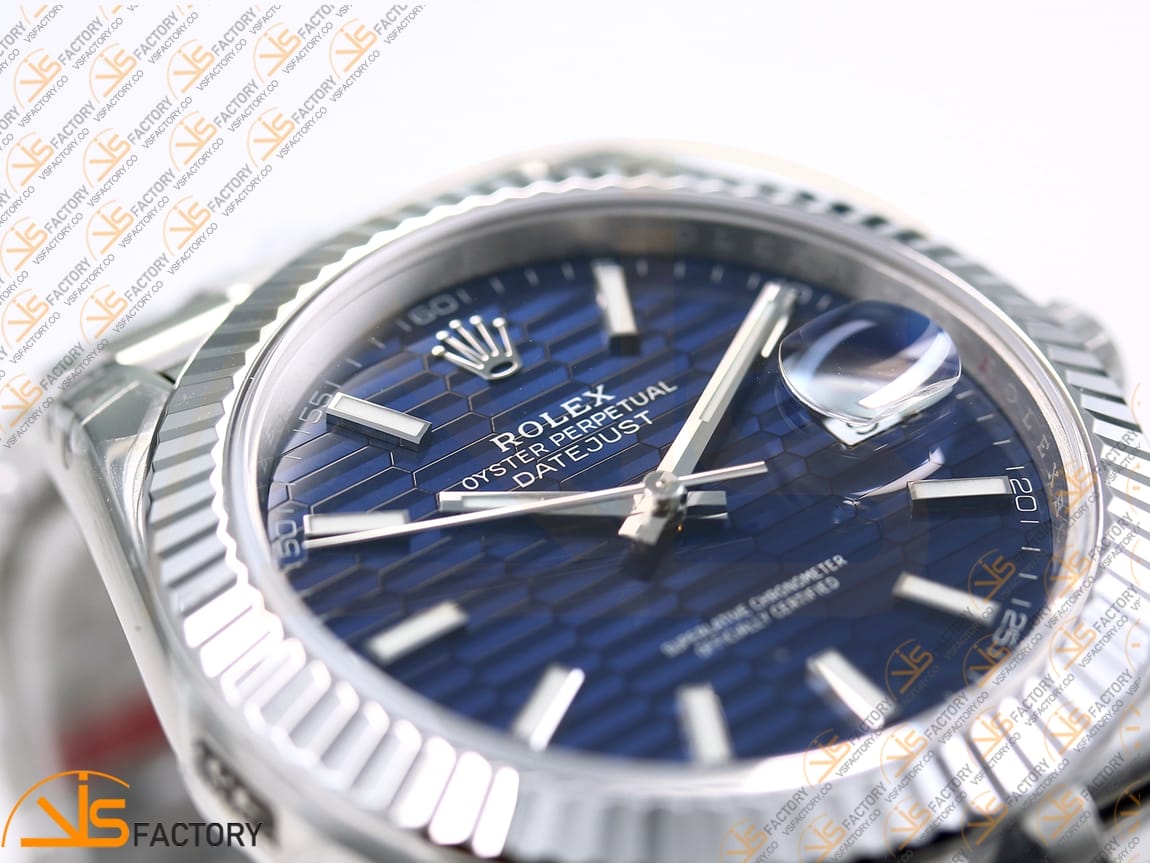 VS Factory Rolex DateJust 41 126334 Blue Textured Dial 904L Steel VS3235 Movement - 图片 6