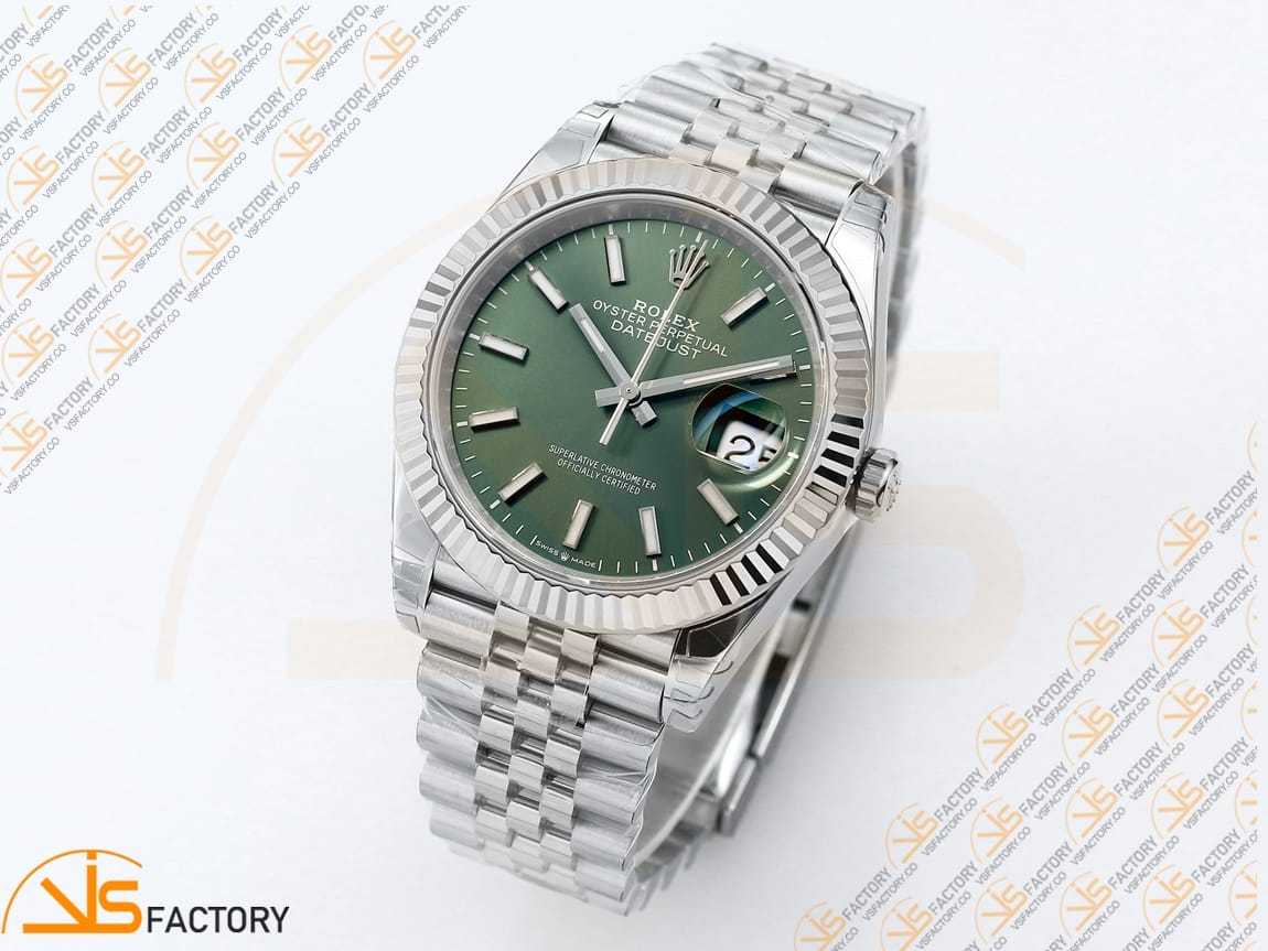 VS Factory Rolex DateJust 41 126334 Green Dial 904L Steel VS3235 Movement - 图片 4