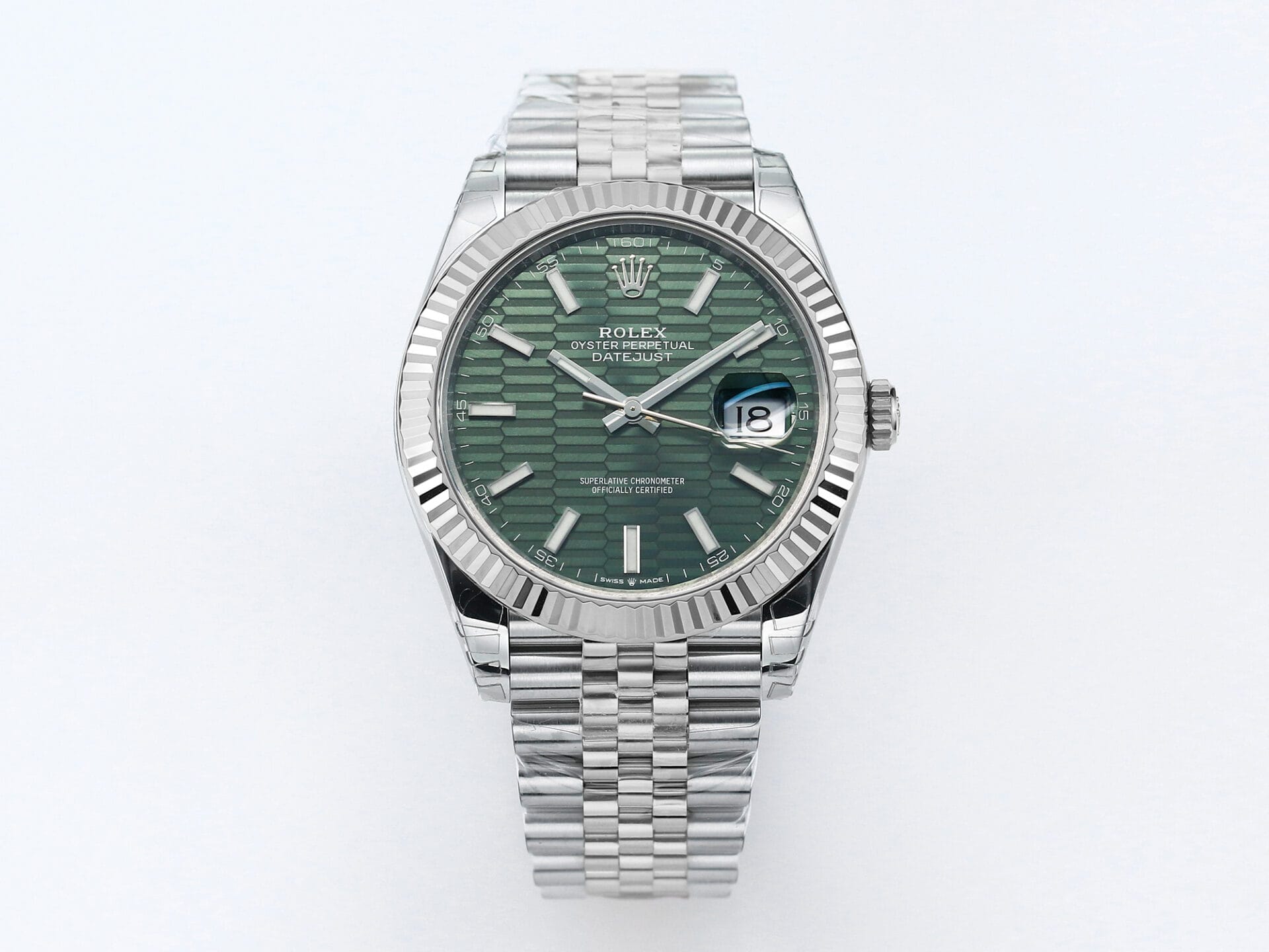 VS Factory Rolex DateJust 41 126334 Green Textured Dial 904L Steel VS3235 Movement
