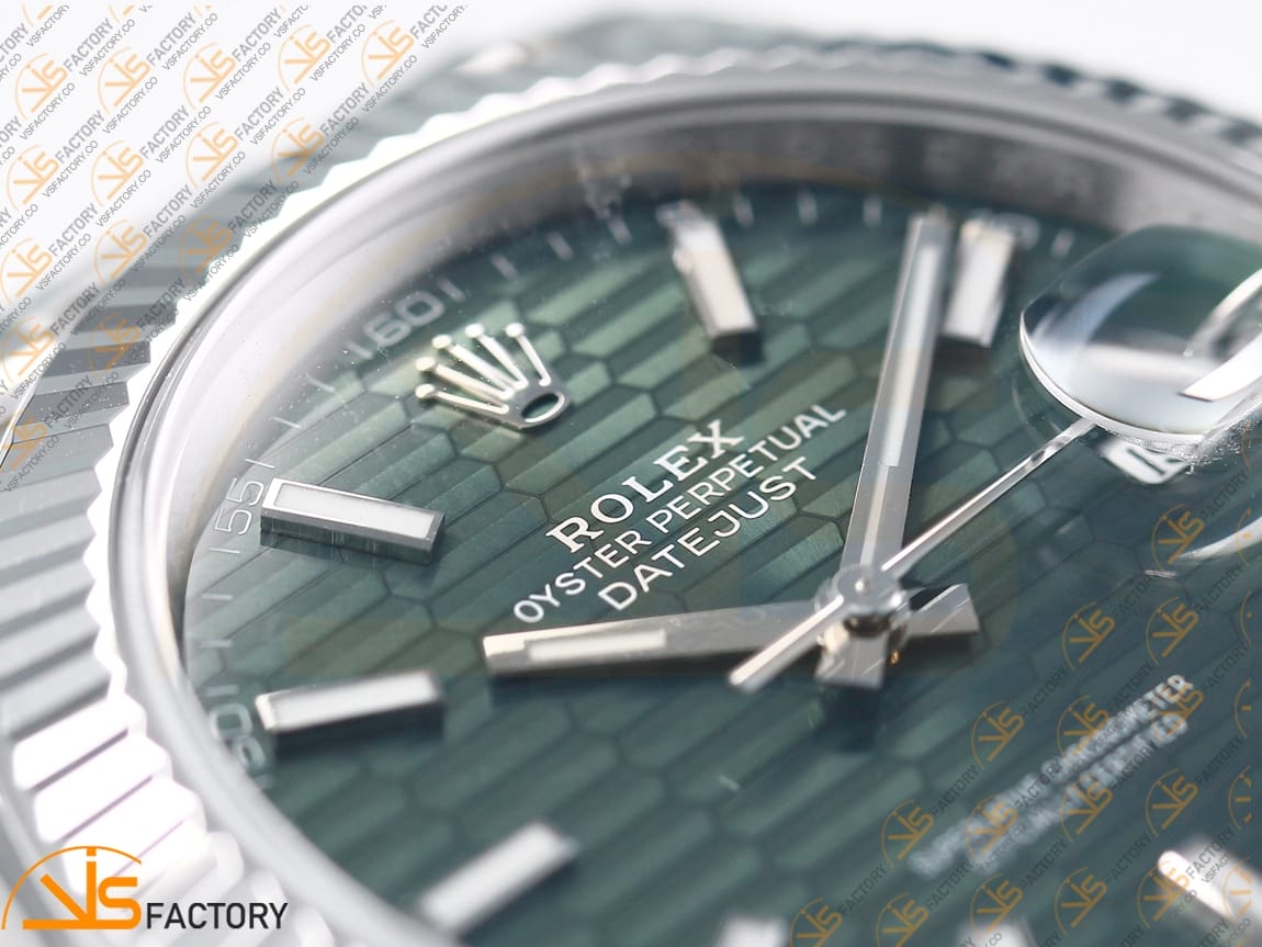 VS Factory Rolex DateJust 41 126334 Green Textured Dial 904L Steel VS3235 Movement - 图片 6