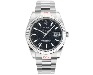VS Factory Rolex Datejust 41mm Black Dial Fluted Bezel Oystersteel Automatic Men’s Luxury Watch