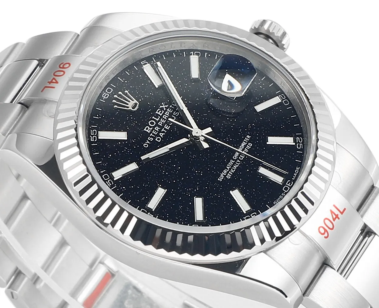 VS Factory Rolex Datejust 41mm Black Dial Fluted Bezel Oystersteel Automatic Men’s Luxury Watch - 图片 3