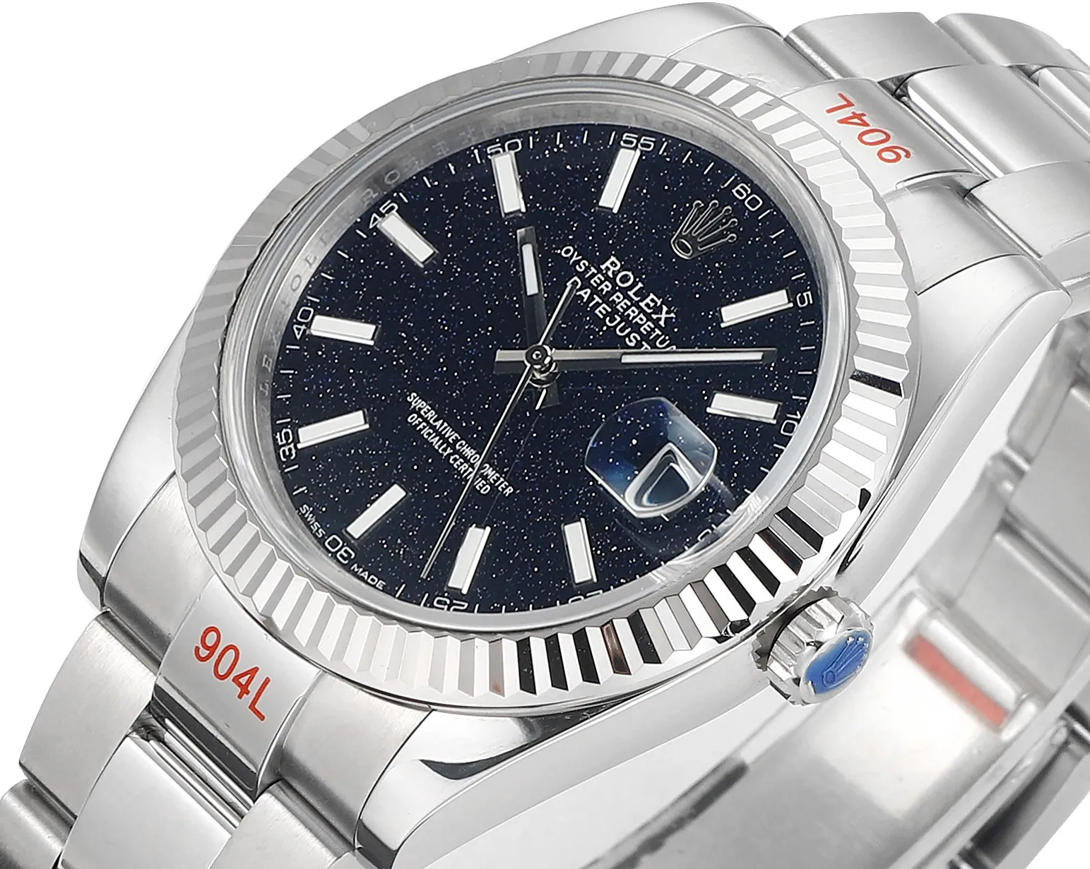 VS Factory Rolex Datejust 41mm Black Dial Fluted Bezel Oystersteel Automatic Men’s Luxury Watch - 图片 4