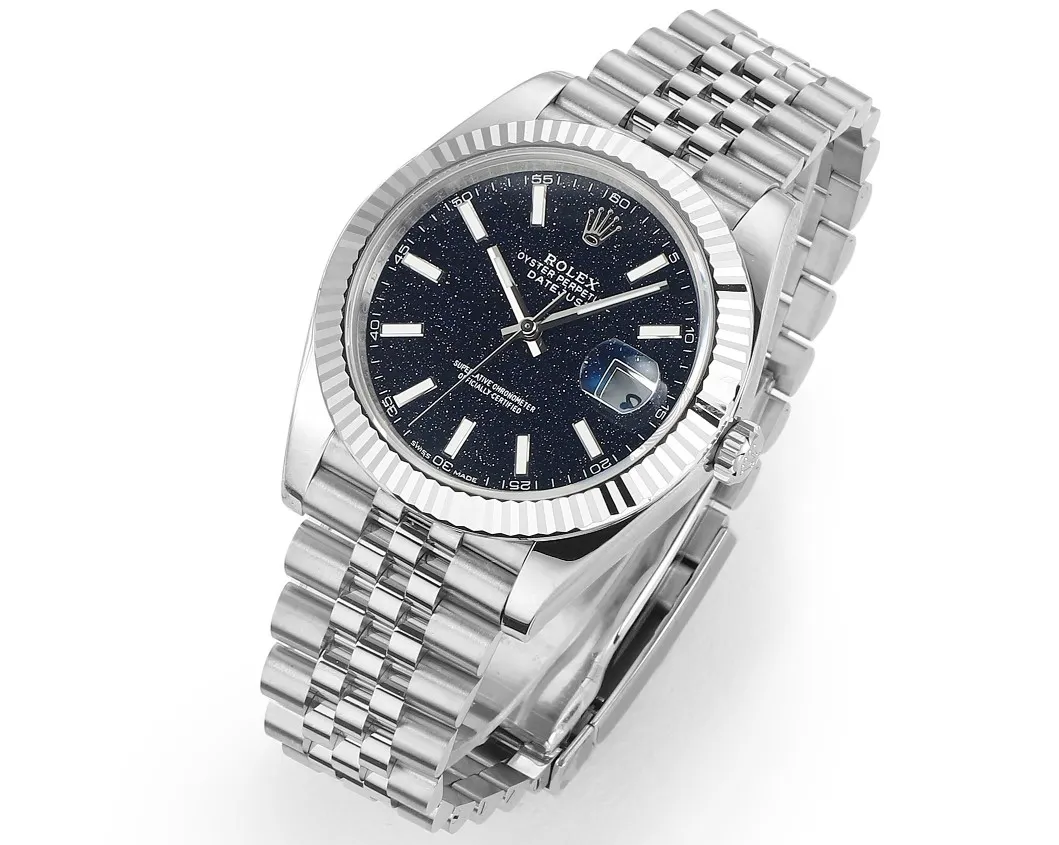 VS Factory Rolex Datejust 41mm Black Dial Fluted Bezel Stainless Steel Jubilee Bracelet Watch - 图片 2