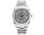 VS Factory Rolex Datejust 41mm Grey Meteorite Dial Fluted Bezel Oystersteel Automatic Men’s Watch