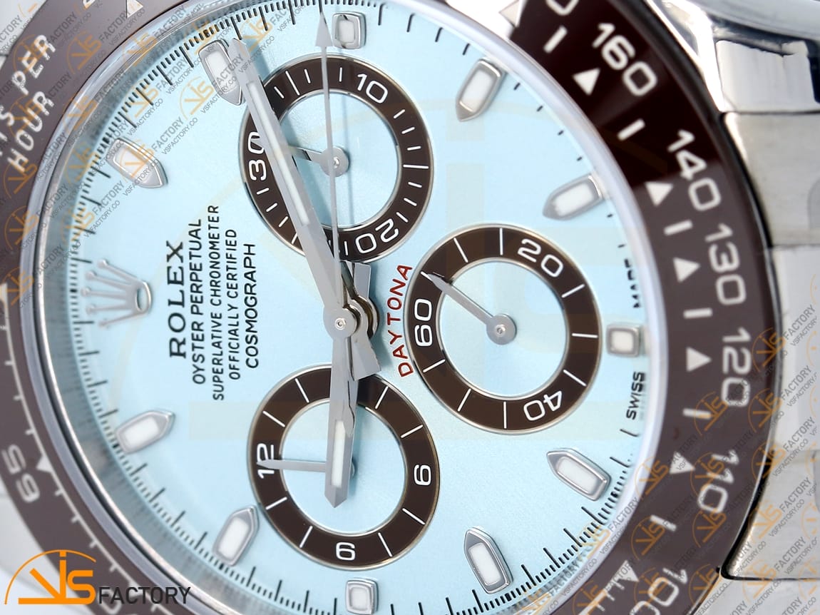 VS Factory Rolex Daytona 116506 Ice Blue Dial Brown Ceramic 904L Steel DD4130 Movement - 图片 9