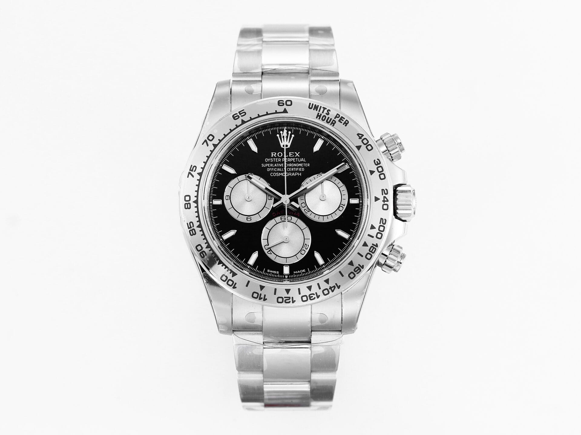 VS Factory Rolex Daytona 126509 Ice Black Dial Platinum Weighted VS4131 Movement