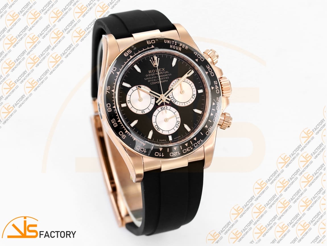 VS Factory Rolex Daytona 126515 Black Dial Rose Gold Oysterflex Strap VS4131 Movement (Weighted) - 图片 5