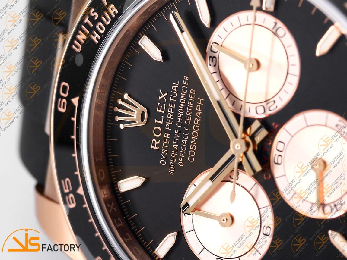 VS Factory Rolex Daytona 126515 Black Dial Rose Gold Oysterflex Strap VS4131 Movement (Weighted) - 图片 7