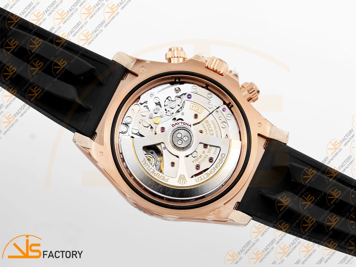 VS Factory Rolex Daytona 126515 Black Dial Rose Gold Oysterflex Strap VS4131 Movement (Weighted) - 图片 18