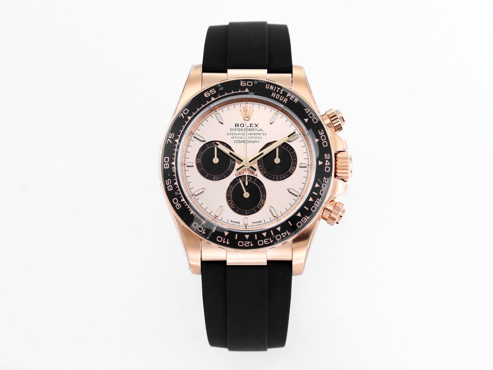 VS Factory Rolex Daytona 126515 Rose Gold Dial Rose Gold Oysterflex Strap VS4131 Movement(Weighted)