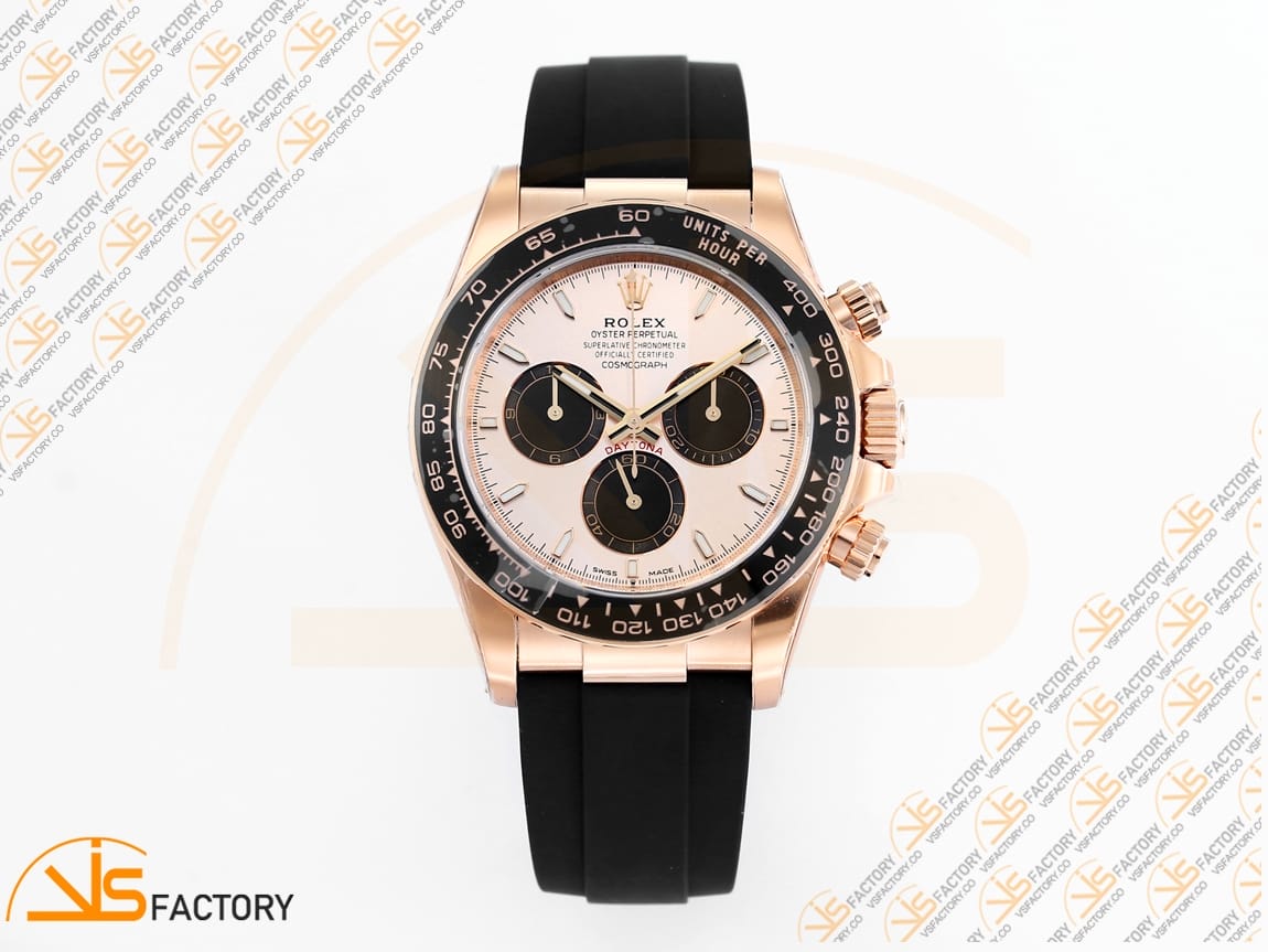 VS Factory Rolex Daytona 126515 Rose Gold Dial Rose Gold Oysterflex Strap VS4131 Movement(Weighted) - 图片 3