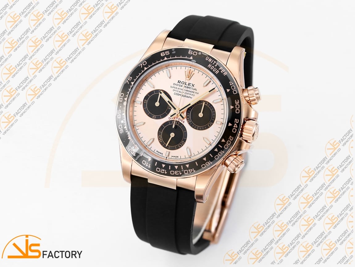 VS Factory Rolex Daytona 126515 Rose Gold Dial Rose Gold Oysterflex Strap VS4131 Movement(Weighted) - 图片 4