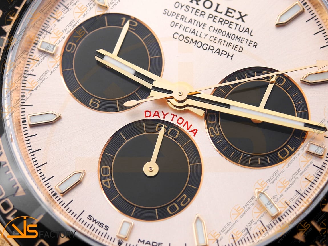 VS Factory Rolex Daytona 126515 Rose Gold Dial Rose Gold Oysterflex Strap VS4131 Movement(Weighted) - 图片 6